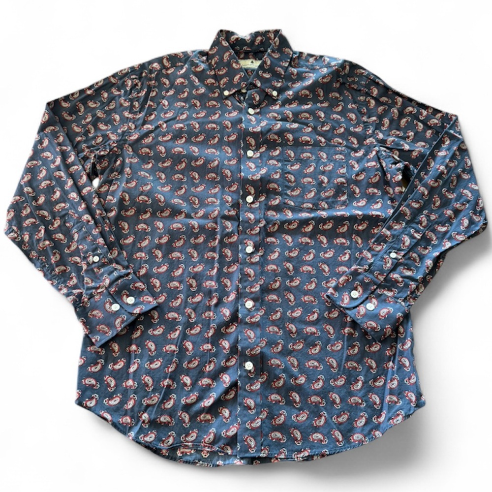 Southern Pines Paisley Button Down Long Sleeve Dress Shirt M